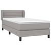 Maison Exclusive - Lattenrost mit Matratze Hellgrau 90x200 cm Stoff
