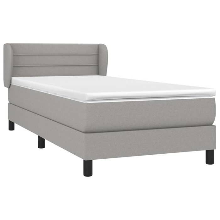 Maison Exclusive - Lattenrost mit Matratze Hellgrau 90x200 cm Stoff