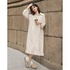 Demana Women's Spring Ruffle Edge Pure Cotton Shirt Dress