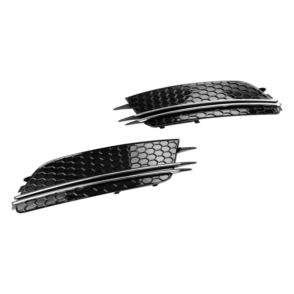 2PCS Front Fog Light Cover Bezel Grill Grille Fit A6 4G C7 2012-2015