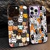 Cartoon Cute Cats Background Phone Case For IPhone 17 16 15 14 11 12 13 Pro Max Pro Plus Colored Silver Cover