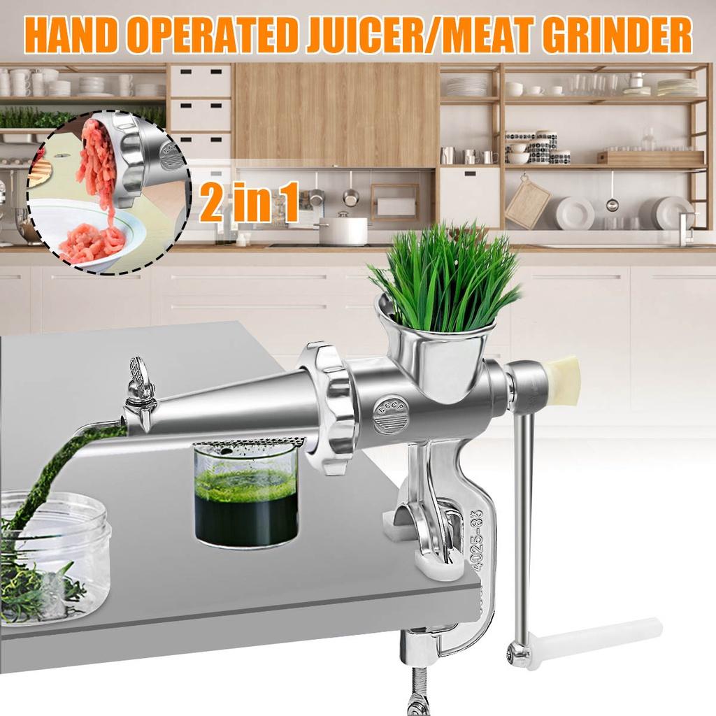 Stainless Steel Wheat Grass Wheatgrass Slow Juicer Vegetable Fruit Orange Extractor Machine Home Kitchen Manual Meat Grinders