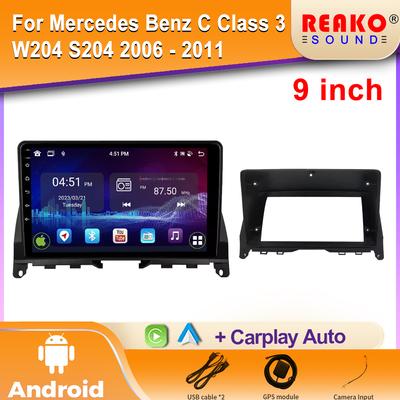 Autoradio Android Vidéo Pour Mercedes Benz Classe C 3 W204 S204 2006 - 2011 4G BT DSP Navigation GPS Lecteur Multimédia 2din DVD