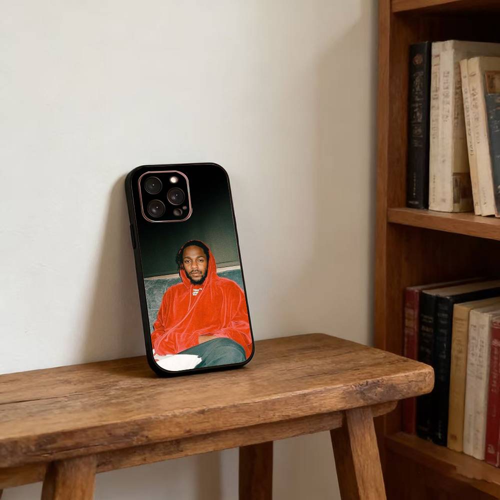 Rapper K-Kendrick Lamar Phone Case For iPhone 17,16,15,14,13,12,11 Plus,Pro Max,XS,Soft Silicone Black Cover