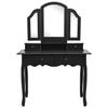VidaXL Vanity Table and Stool Set Black 100x40x146 Cm Paulownia