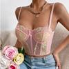 Women Summer Floral Lace Sexy Camisole Fashion Slim Bodycon Basic Suspender Tops Party Ins Streetwear Retro Mesh Camis