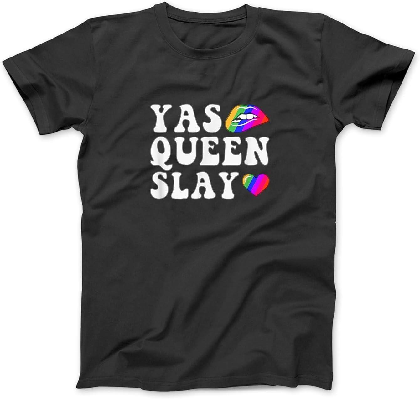 Yas Queen Slay _ I Love Drag Queens _ I Heart Drag Queens T-Shirt Sweatshirt Hoodie for Men Women Kids Made in Canada Black XXXXXL чёрный