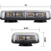 ASPL [Upgraded 5] 48LED Roof Top Strobe Lights, High Visibility Emergency Safety Warning LED Mini Strobe Light Bar with Magnetic Base for 12-24V Snow