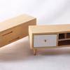 Mini Living Room Wooden Display Cabinet with 2 Drawers Dollhouse TV Stand OB11 Furniture Model