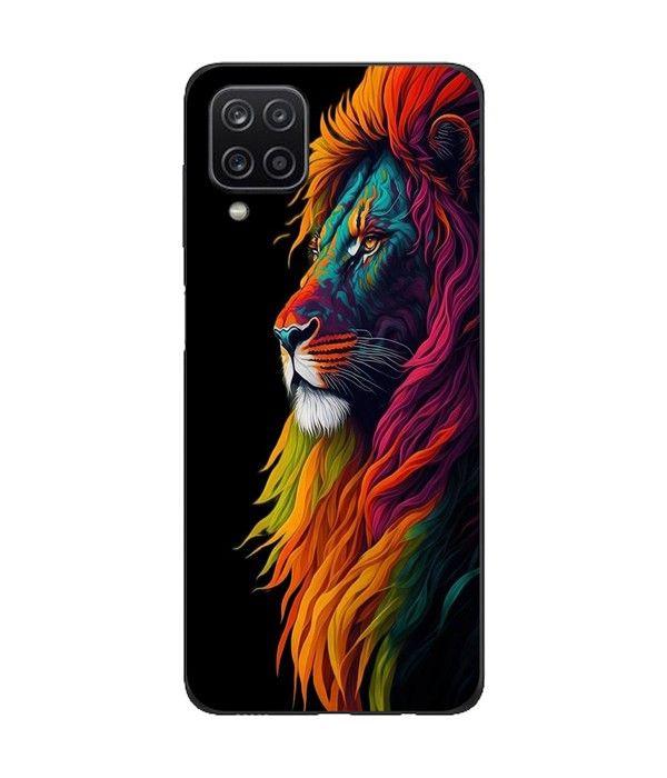 Maniacase Case For Samsung Galaxy A12 Majestic Lion Colorful