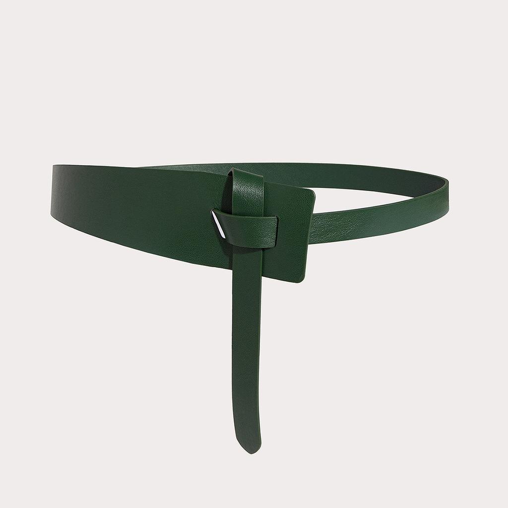 New Women's Soft Knotted PU Waist Cover Simple and Versatile Fashion Women's Waist Belt