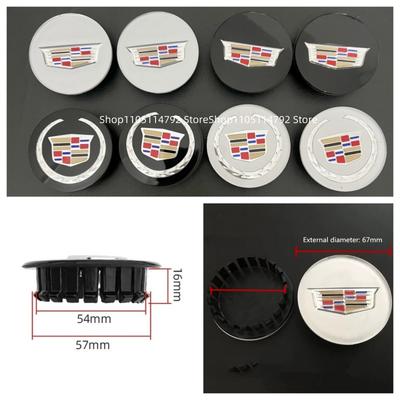 Acryl ABS 67mm 4 Stück Radnabenkappen Zubehör für Escalade XT5 XT6 CT5 CT6 XTS CT4 Auto
