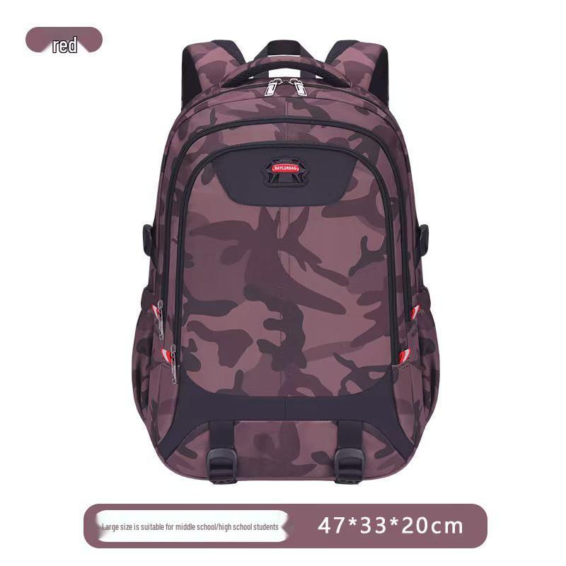 Camouflage Schoolbag: Ergonomic Backpack with Multi-Compartments for Students and Adults