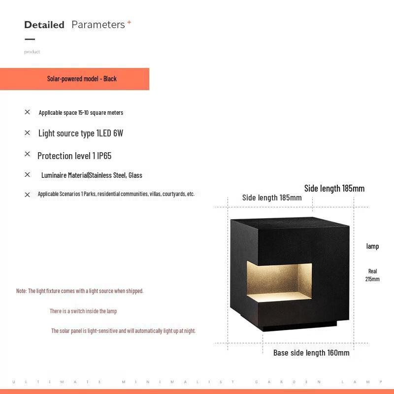 Palide Solar Outdoor Garden Post Light One Size