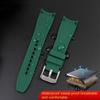 20mm 22mm Curved End Rubber Watchband For Casio Swordfish Seiko Tissot Omega Silicone Sport Waterproof Watch Band Bracelet Strap