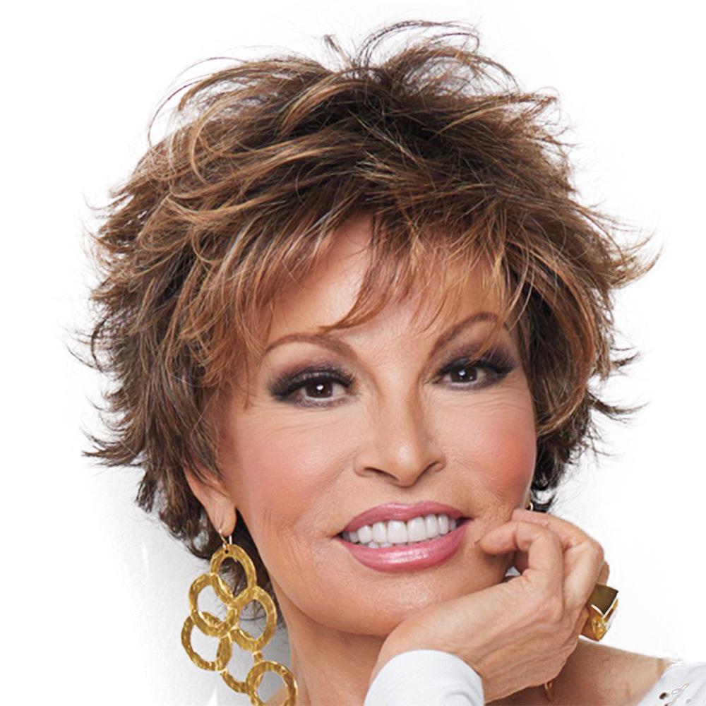 

Пушистые женские вьющиеся волосы короткие коричневые парики