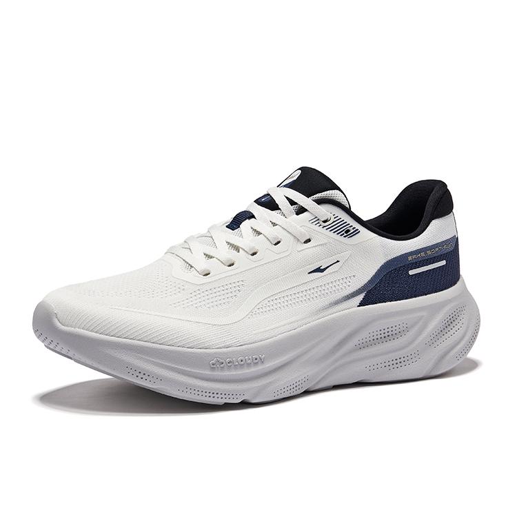 Hongxing Erke Comfortable Versatile Breathable Rebound Low-Top Running Shoes Men Sneakers Micro-Crystal-White Bay-Blue 51125303205-004