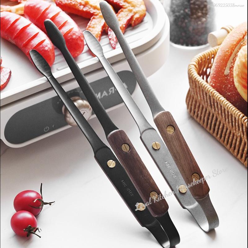 304 Stainless Steel BBQ Tongs for Home and Professional Cook Use Steak Clip Baking Bread Clamp Outdoor Barbecue Tool