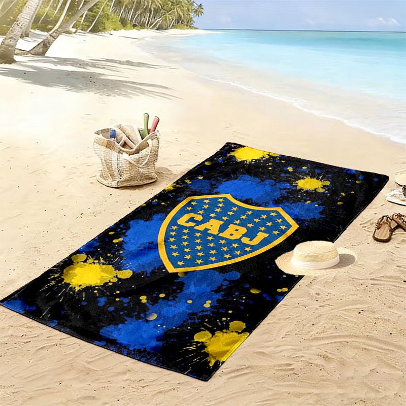 Boca Juniors Print Strandtuch, Großes Weiches Schnelltrocknendes Handtuch für Strand Camping Schwimmen