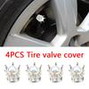 Crown Tire Valve Stem Caps, Heavy-Duty Handmade Crystal Rhinestone Crown Vehicle Car Tire Caps Covers for Cars Trucks SUVs Bikes