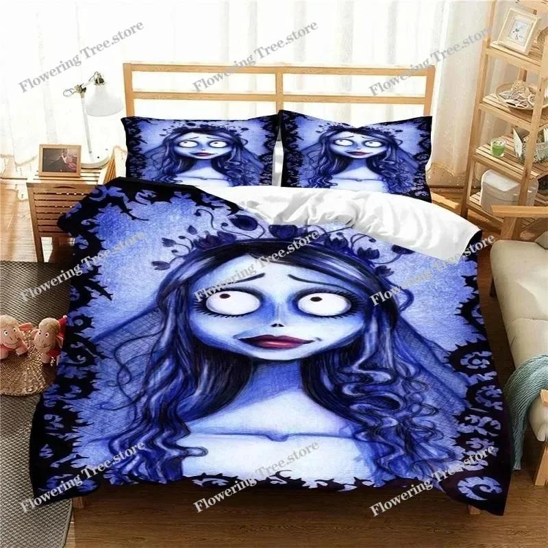 Love Animated Film Corpse Bride Bedding Set Singletwin King Duvet Cover Home Bedroom Decor Bedspread Pillow Cover