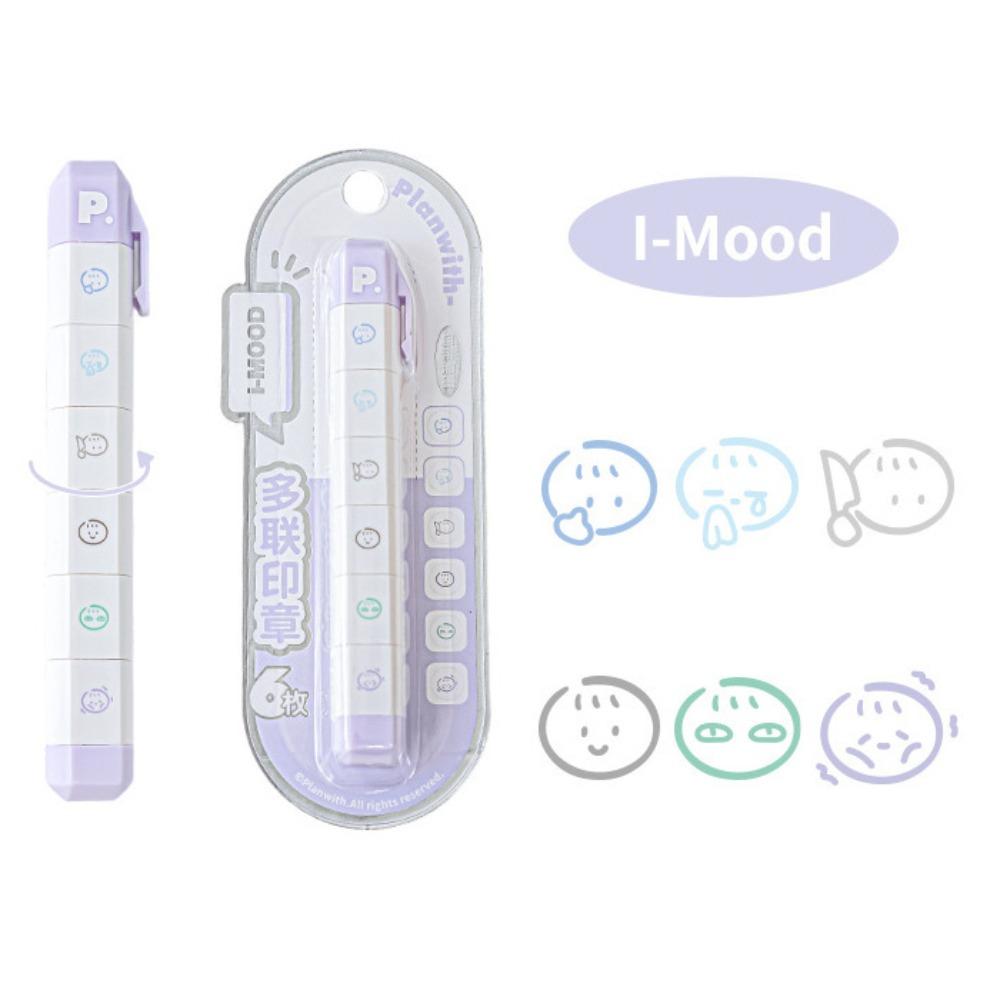 Tecknad sigillpenna självbläckande dagbokssigill söt att-göra-lista journalstämpel barngåva skolbrevpapper