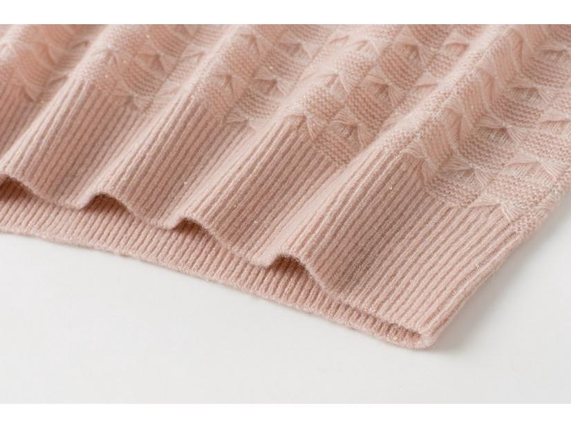 Pure Cashmere Round Neck Drop Shoulder Sweater - Thick, Loose, Slimming, Long Sleeve - Women's Versatile Autumn/Winter Knitwear
