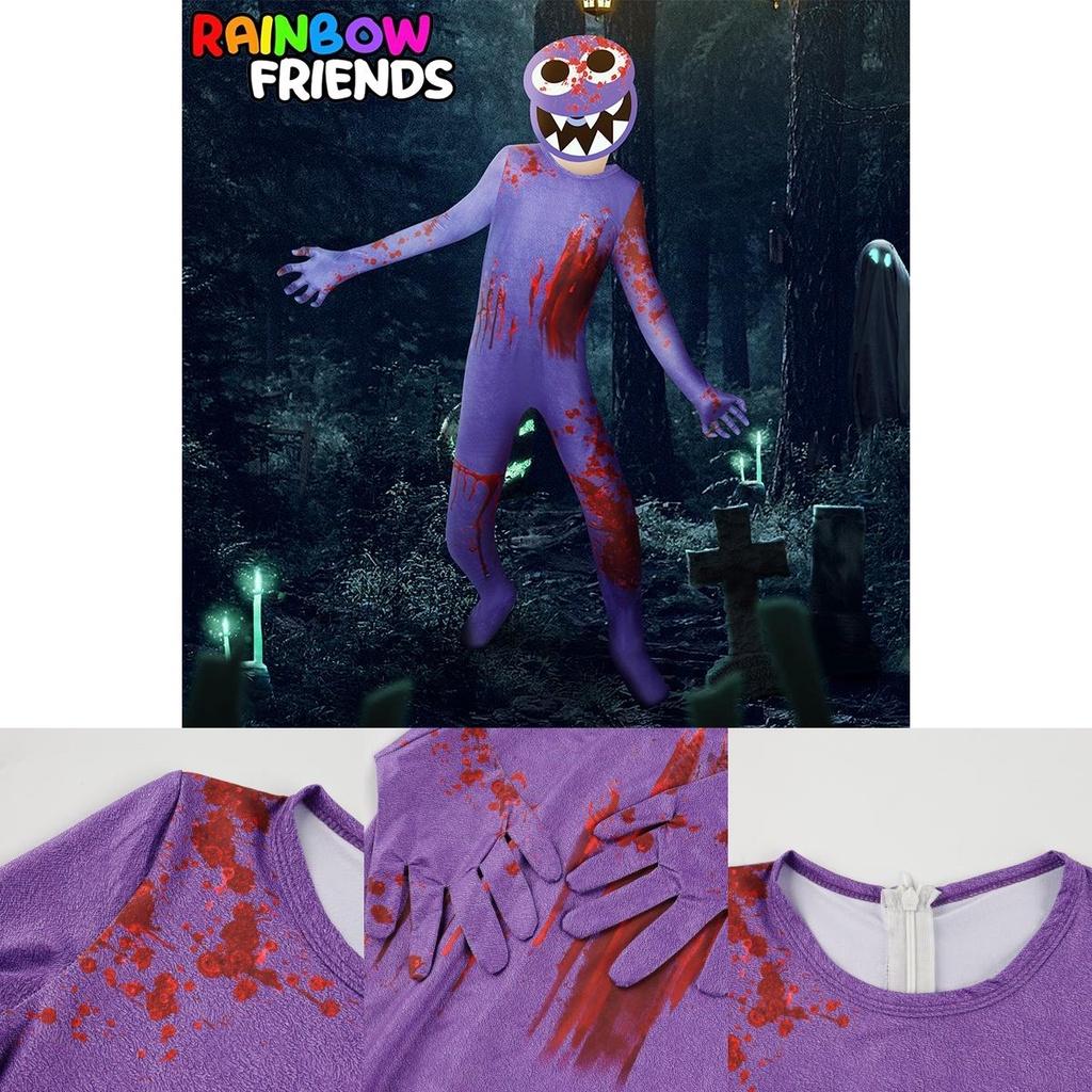 Kids Rainbow Roblox Friends Cosplay Jumpsuit Costume Party Halloween Outfit Gift