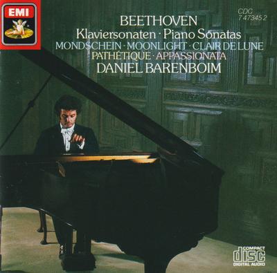 CD LUDWIG VAN BEETHOVEN : DANIEL BAREN - Klaviersonaten = Piano Sonatas (Mon CDC7473452 Angel Records 1986 Europe Classical Used