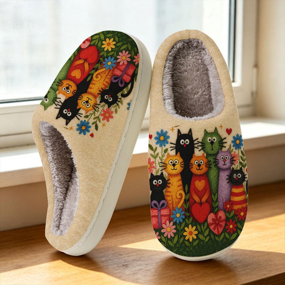 Casual Cotton Shoes - Cute Cartoon Home Slippers for Both Men and Women