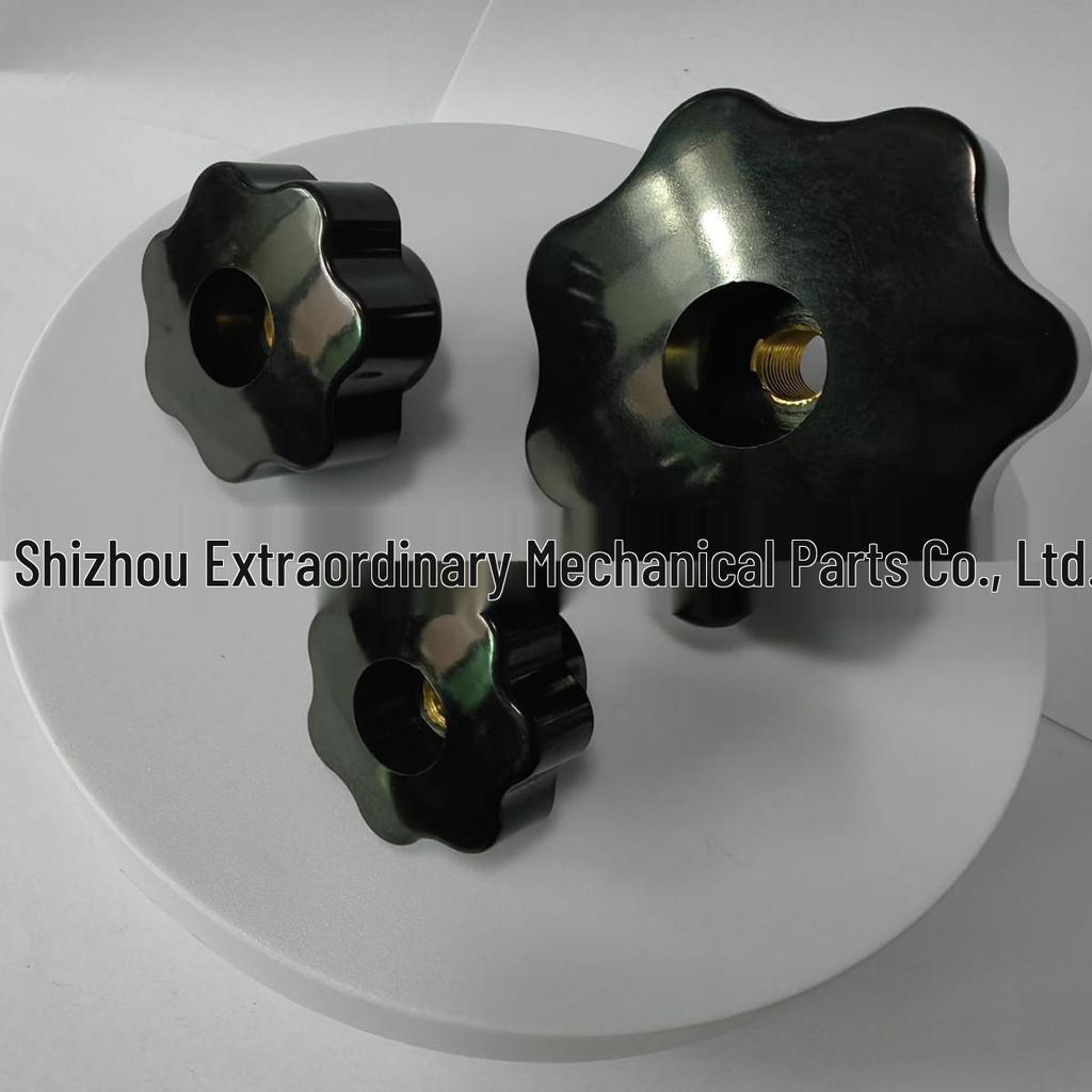 Through-hole Star Knob M10x63 & M8 Bakelite Plum Blossom Handle