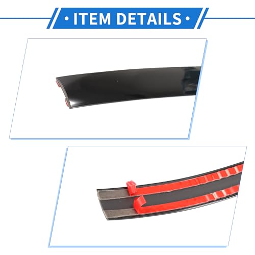 VekAuto Fensterzierleisten-Set 3/4" 20mm Breite 16Fuß 5m Universal Außen Auto Stoßstange Tür Karosserie Selbstklebend Kratzfest Dekorative Aufkleber Plas
