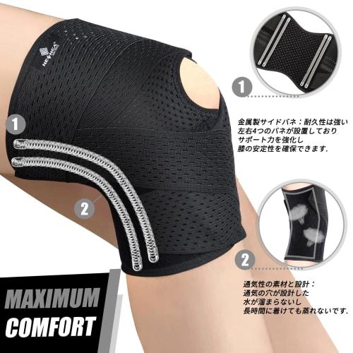 NEENCA Knee Support, Thin, Knee Support Pads for Sports, Running, Golf, Mountain Climbing, and Everyday Life, Relieves Meniscus and Knee Injuries, Hig