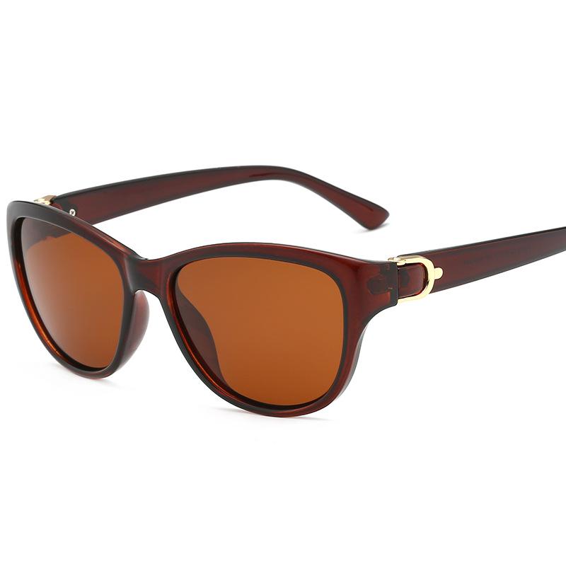 Women's Trendy Round Metal Mixed Polarized Retro Sunglasses 8629