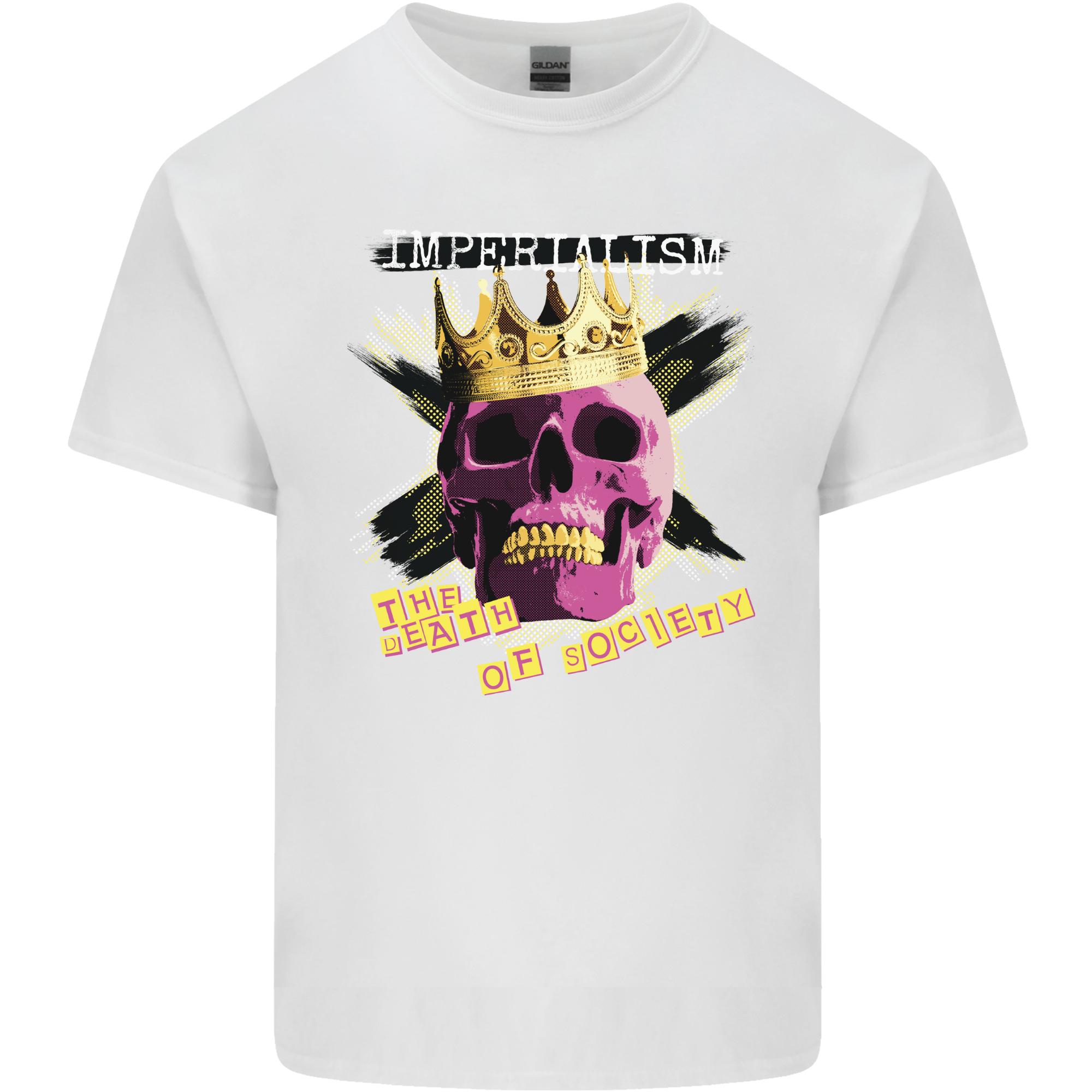 Imperialism the Death of Society Skull Unisexs Light Cotton TShirt S