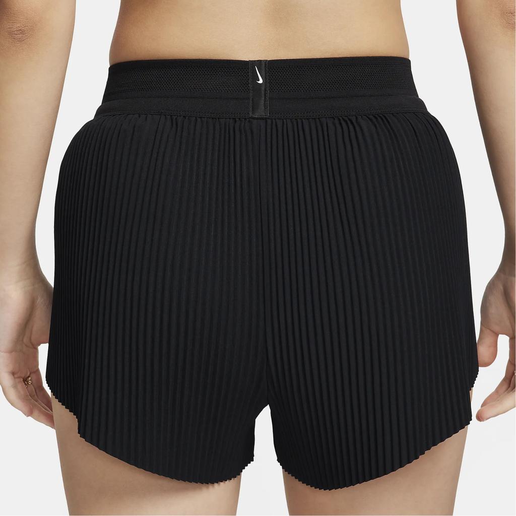 Nike Aeroswift Pure Color Mid-Waist With Lining Casual Shorts Women Bottoms Black FN2329-010
