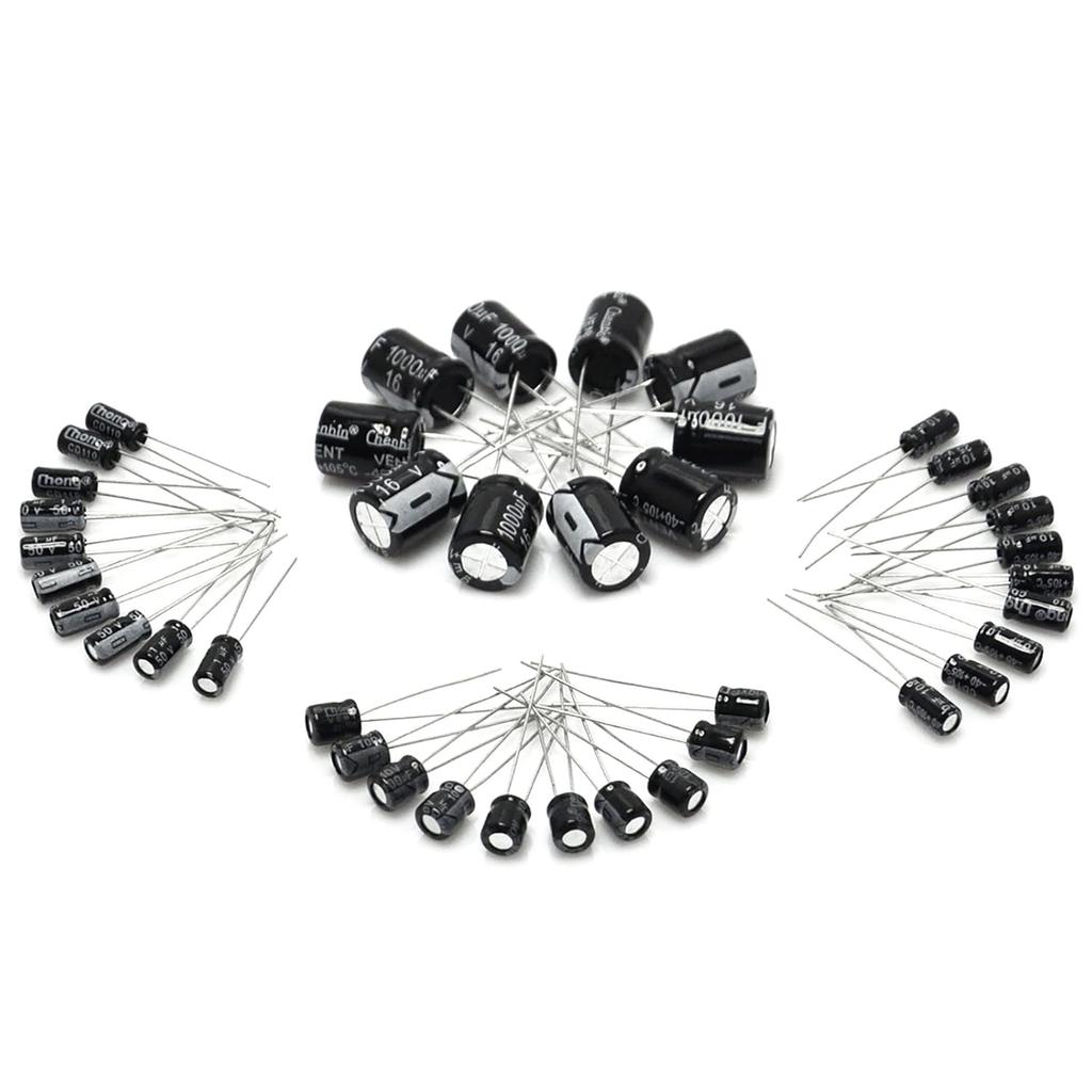 Gikfun Electrolytic Capacitor Kit 1uF 10uF 100uF 1000uF Each 10 for Arduino (Pack of 40pcs) EK2126
