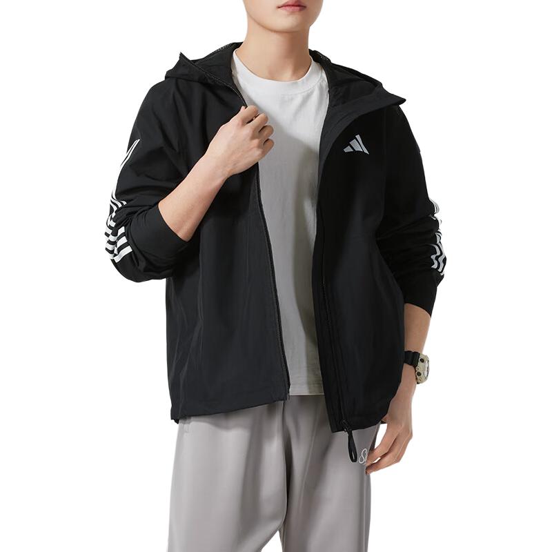 adidas ESSENTIALS 3 Stripes Jackets & Coats Men's Black JD1043