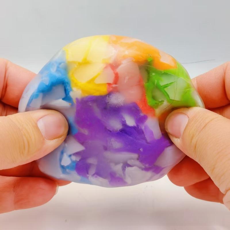 Colorful Jelly Cube Squeeze Toy Soft Texture Slow Rebound Stress Relief Perfect For Kids Adults Daily Relaxation