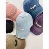 Baseball cap women's four seasons versatile heavy industry washed old embroidery cap deep top big head circumference hat men show small face