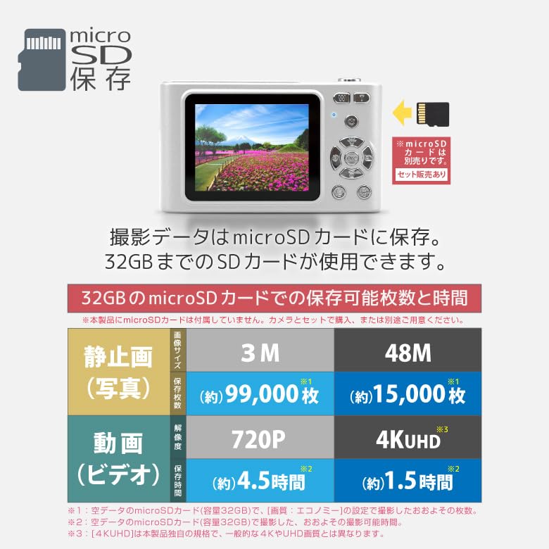 Digital Camera 4K 48MP Digital Camera 16x Zoom Image Stabilization LCD School Trip Lightweight Emotional Retro Photo Video Still Image Video Kids