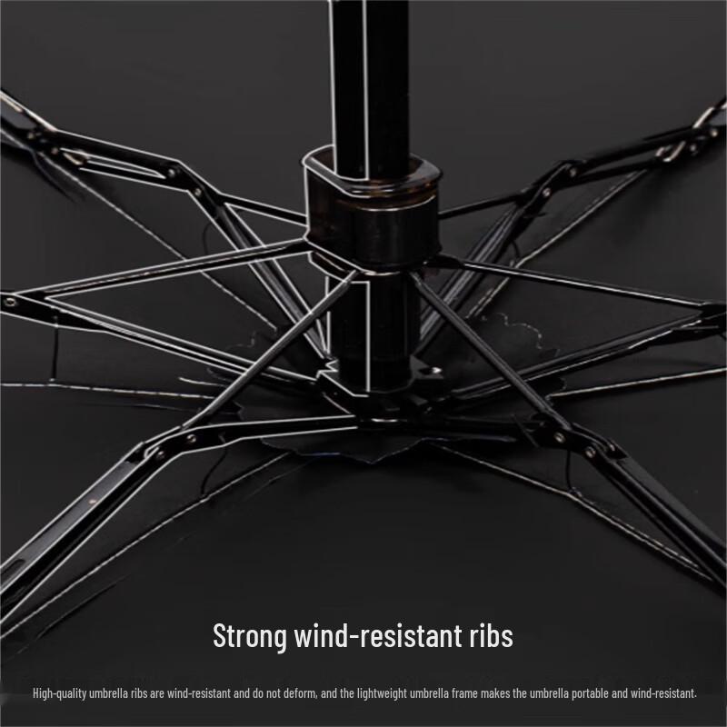 Flat 6-Rib Compact UV Protection Umbrella