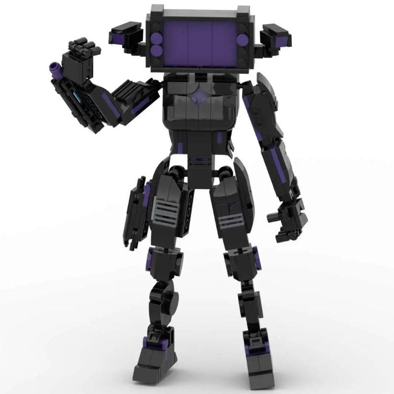 MOC Skibidi Wc Mann Bausteine Spielzeug Titan Uhr Mann Weibliche TV persönlichkeit Modell Sets Dekoration Diy Spielzeug Für Kinder geschenk