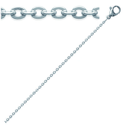 [J9397] - Silver 'Forçat' Steel Chain - 45 Cm 1.5 Mm