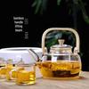 Handmade Glass Teapot with Beam Handle