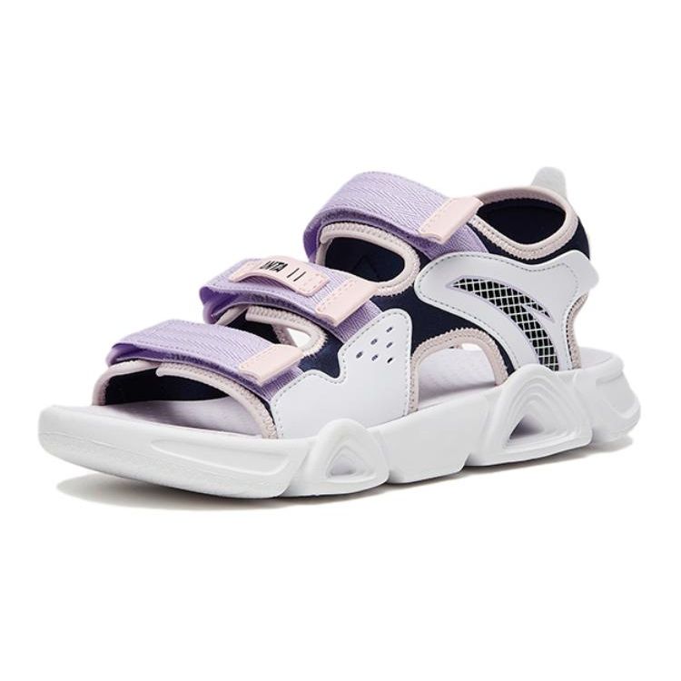 Anta Antiskid Durable Childrens Sandals Kids Sandals White Purple Blue A322326962H-1