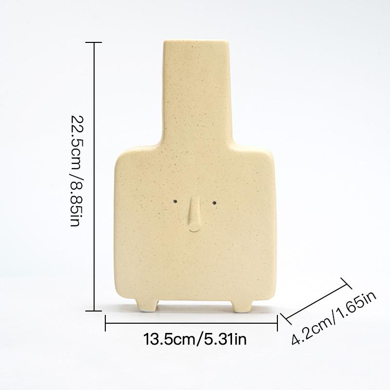 Creative Face Vase Ceramic Hydroponic Vase Flower Arrangement Home Decor Desktop Ornaments Garden Decoration