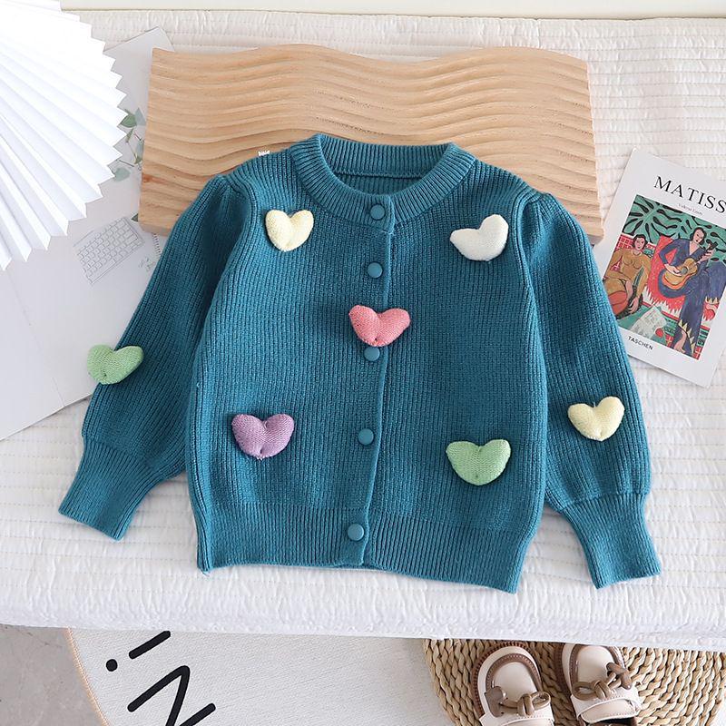 

Autumn Korean-Style Girls Knit Cardigan - 6 Colors Available 90cm