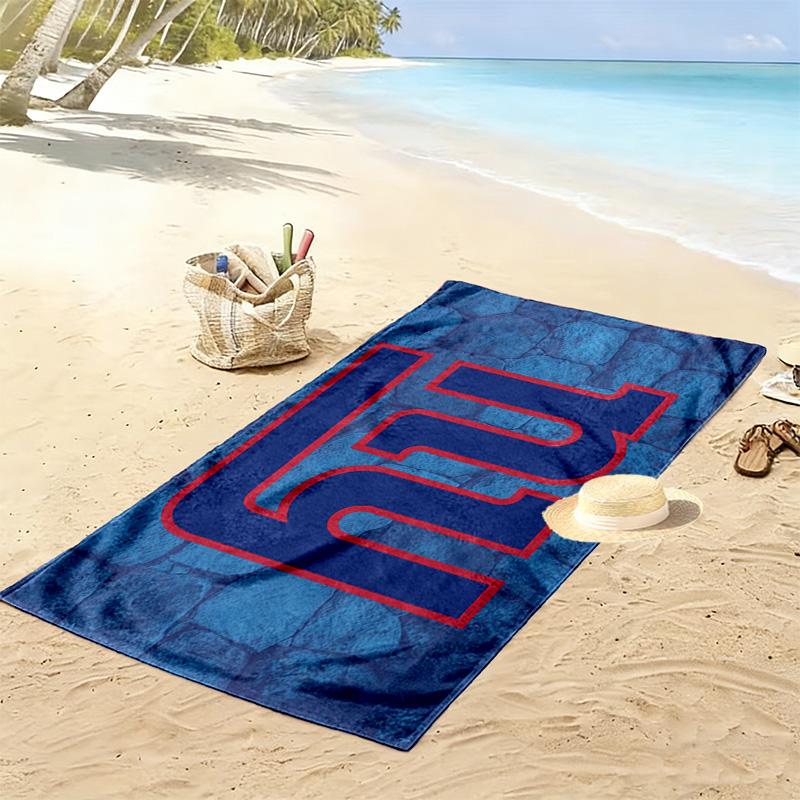 New York Giants Print Beach Towel, Large Soft Quick Dry Towel for Beach Camping Swimming