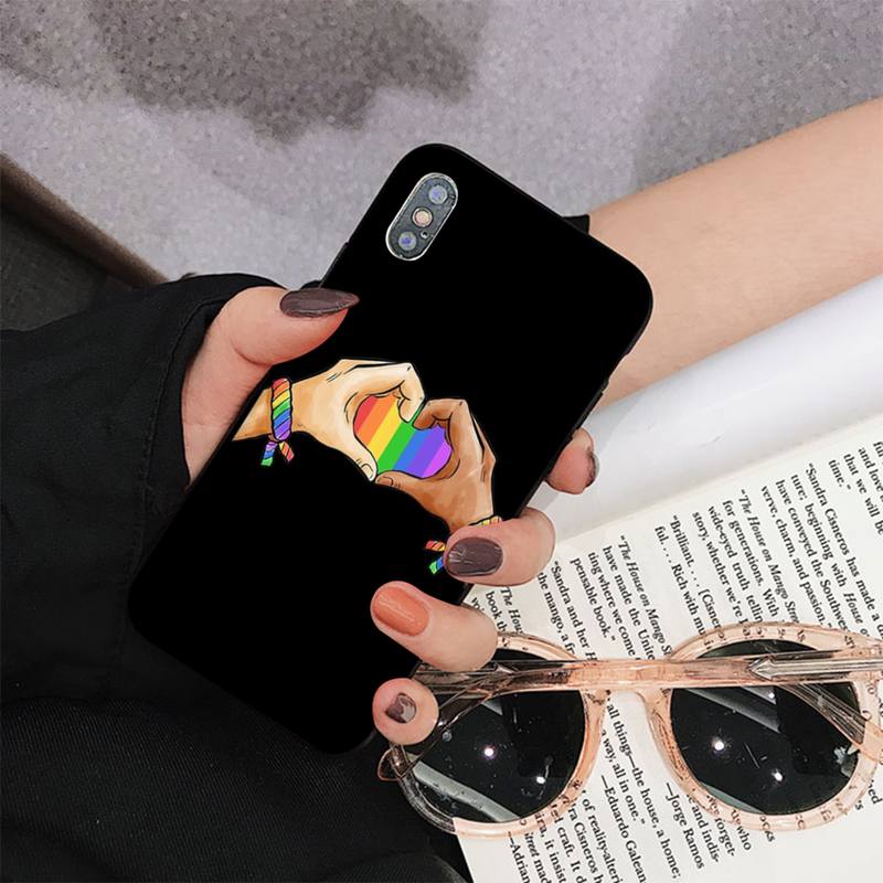 Gay Lesbian LGBT Rainbow Pride Phone Case for iPhone 11 12 13 Mini Pro Max 8 7 6 6S Plus X 5 S SE 2020 XR XS 10 case